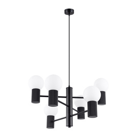 Kronleuchter HALO 6 schwarz