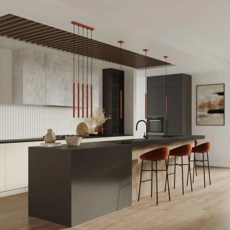 Pendelleuchte PASTELO 5P roter Ocker