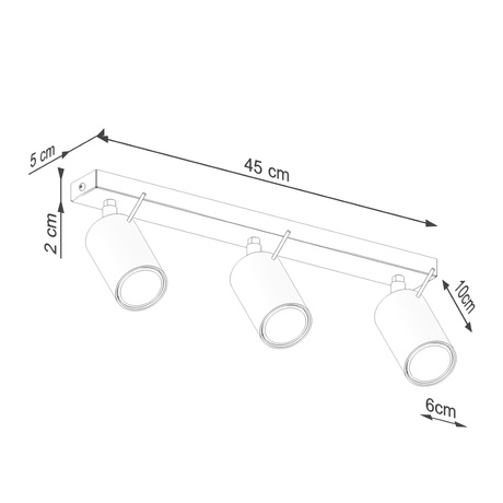 Plafond RING 3L roter Ocker