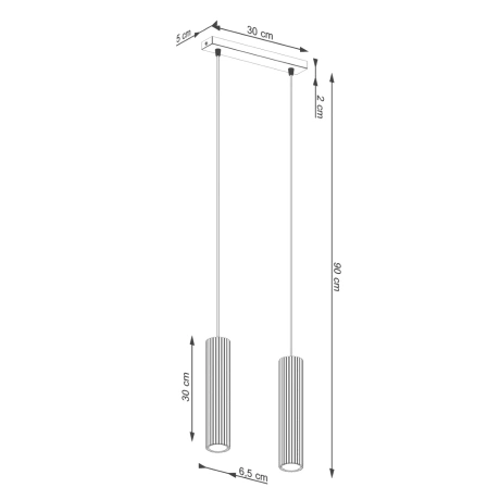 Pendelleuchte KARBON 2 beige