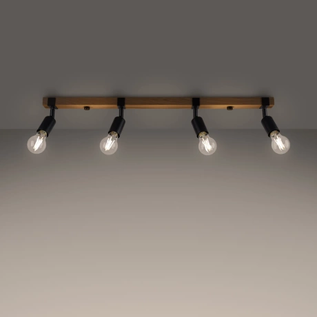 Deckenleuchte ZUCA 4 schwarz