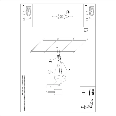 Wandlampe TIMBO schwarz