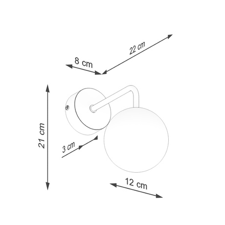 Wandlampe ASTRAL 1 schwarz