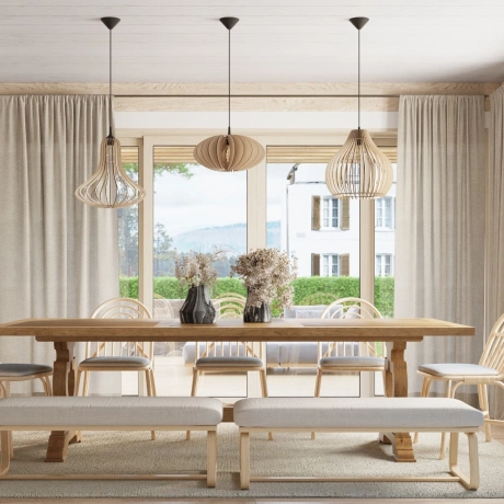 Hängeleuchte ELZA Holz