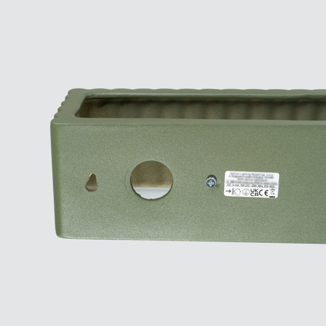 Wandleuchte Keramik RIGATA olivgrün