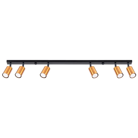Plafond WINX 6L schwarz/kupfer