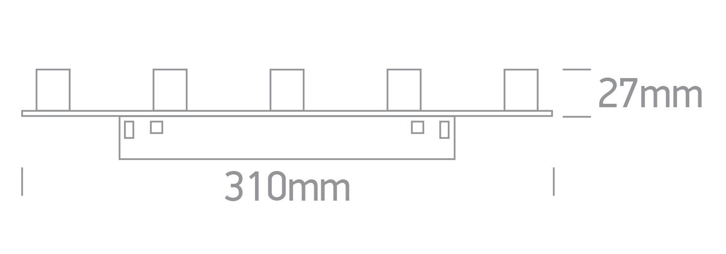 SONE 5 schwarze LED 3000K 10W 500lm