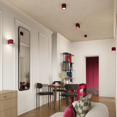 Plafond AURA 1 burgunderrot GU10