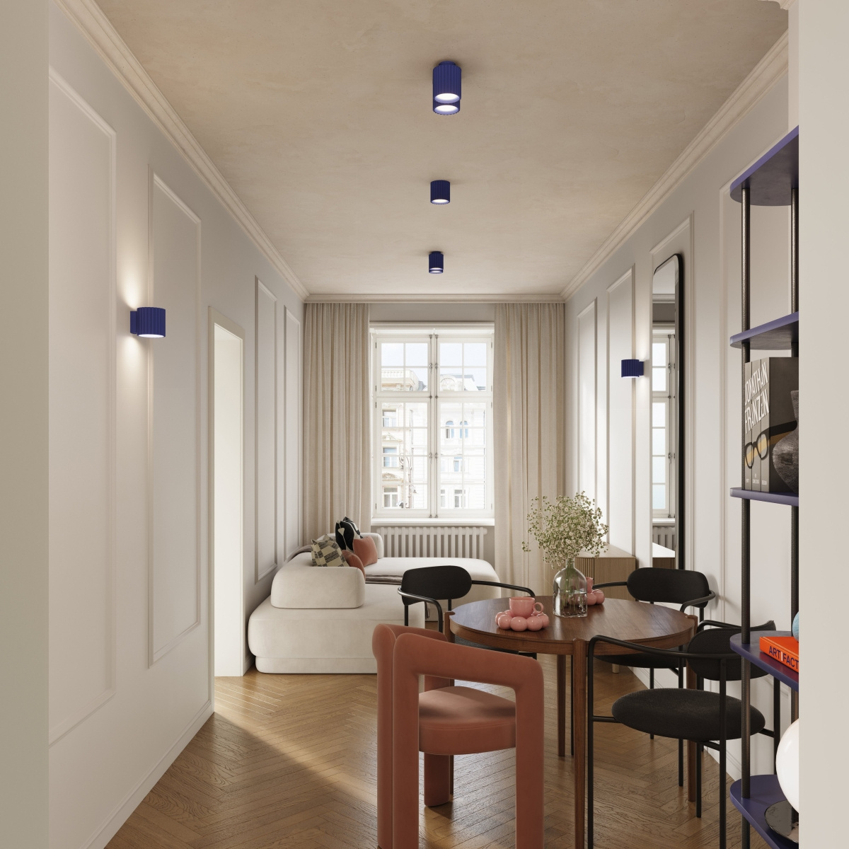Plafond AURA 1 ultramarin GU10