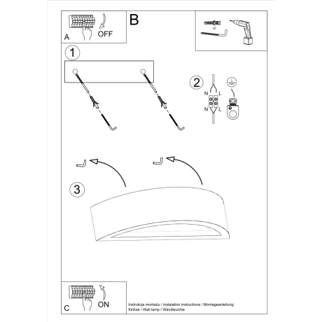 Wandleuchte ATENA Beton