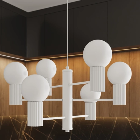 Kronleuchter HALO 6 weiß