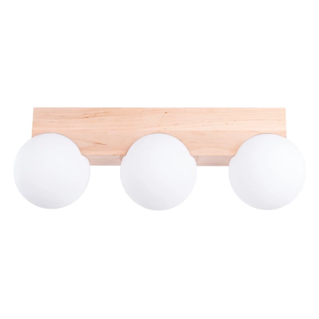 Plafond BULBO 3 Naturholz