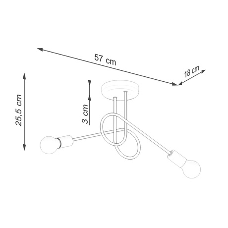 Kronleuchter LOOP 2 Schwarz