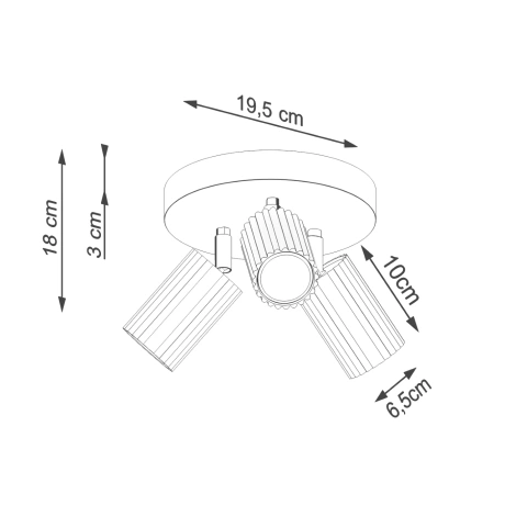 Plafond KARBON 3P golden