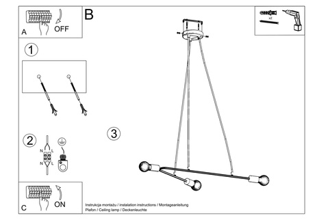 Pendelleuchte ASTRAL 3 schwarz