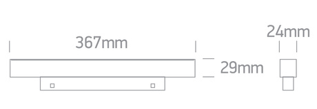 LYST 367 schwarze LED 3000K 18W 1440lm