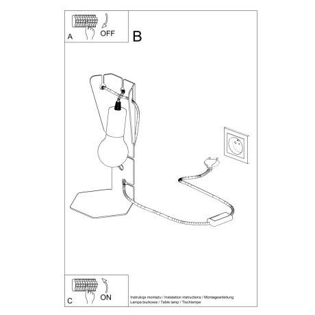 Tischleuchte ARBY weiß