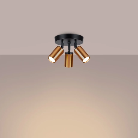 Plafond WINX 3P schwarz/kupfer