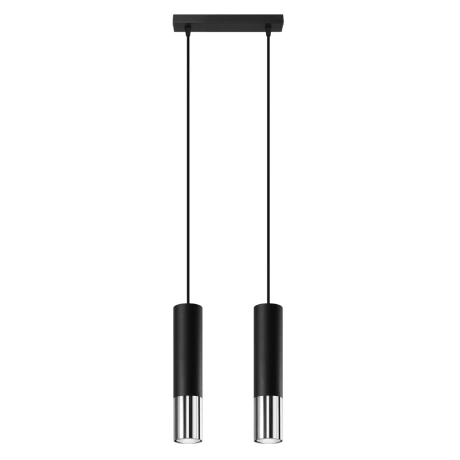 Hängeleuchte LOOPEZ 2 schwarz/chrom