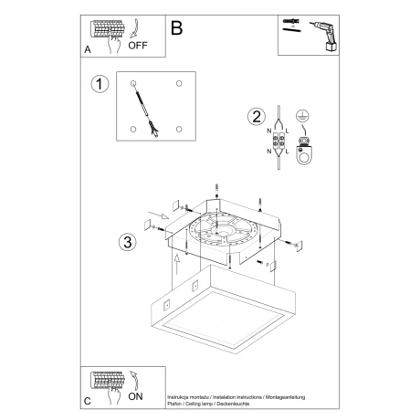 Deckenleuchte RIZA Beton