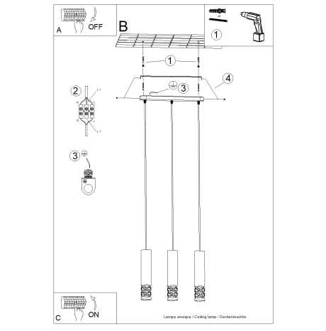 Pendelleuchte LIRO 3L weiß