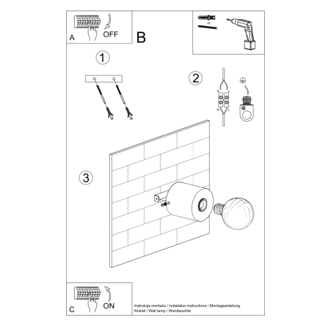 Wandleuchte SALGADO Beton