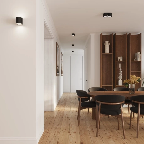 Plafond AURA 1 schwarz Gx53