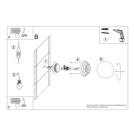 Wandleuchte ZORI orange IP44