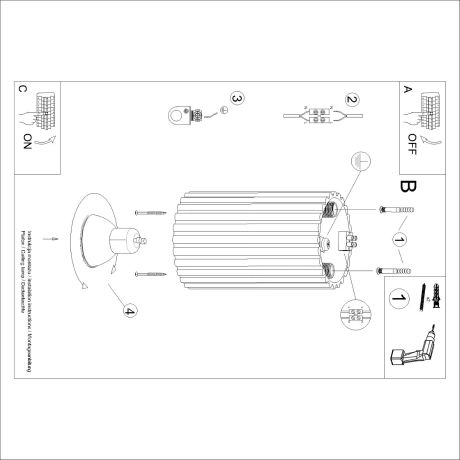 Plafond KARBON 10 roter Ocker