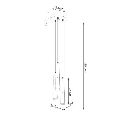 Hängeleuchte PRYSM 3P weiß