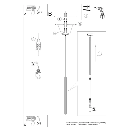 Pendelleuchte ARCHE 1 Gold