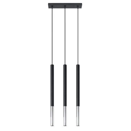 Hängeleuchte MOZAICA 3L schwarz/chrom