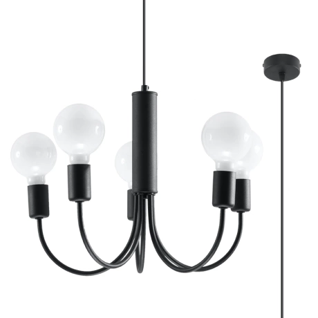 Kronleuchter PICCOLO 5 schwarz