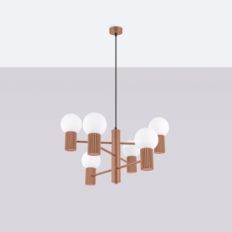 Kronleuchter HALO 6 mokka