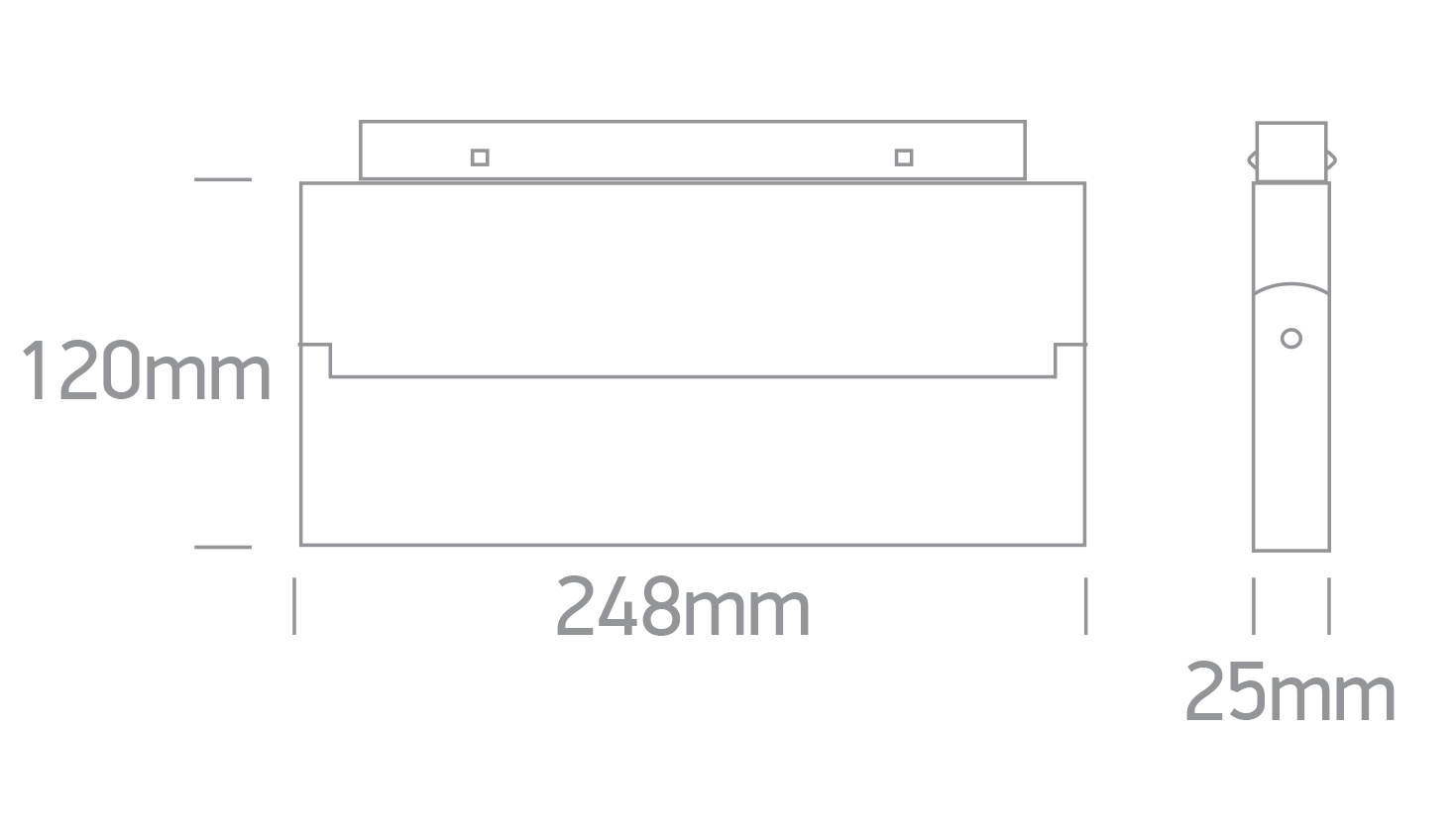 MILA 248 schwarze LED 3000K 20W 1600lm