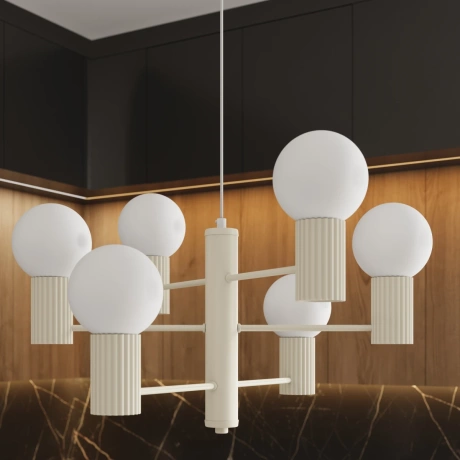 Kronleuchter HALO 6 beige