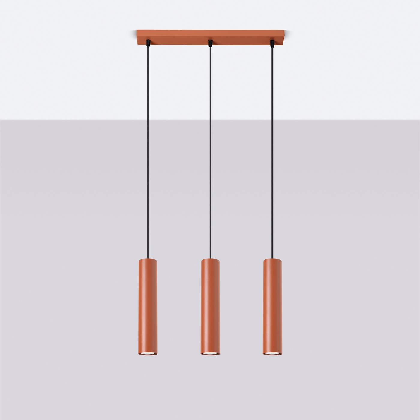 Pendelleuchte LAGOS 3L roter Ocker
