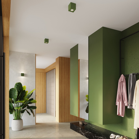 Plafond QUAD beton olivgrün