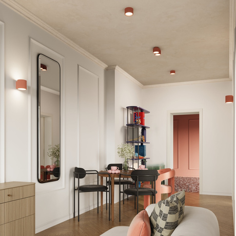Plafond AURA 1 apricot Gx53
