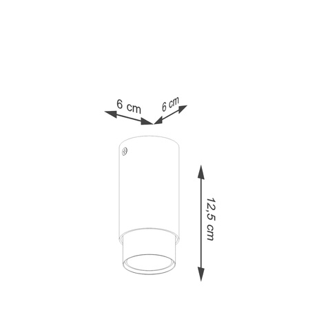 Plafond NERO 12,5 Schwarz/Golden