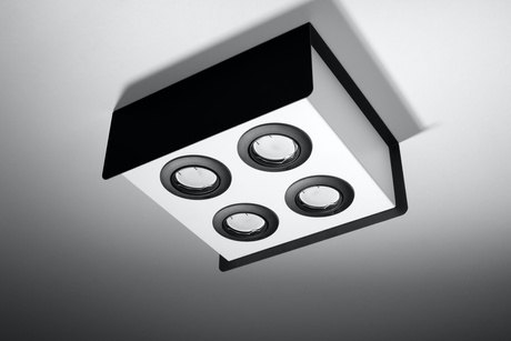 Plafond STEREO 4 weiß/schwarz