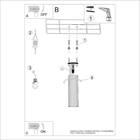 Plafond KARBON 20 golden