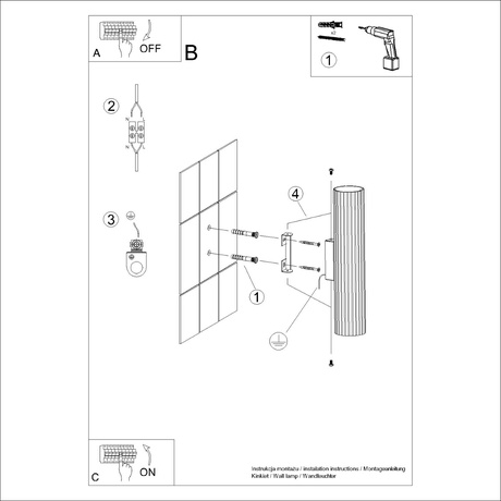 Wandleuchte KARBON 30 roter Ocker