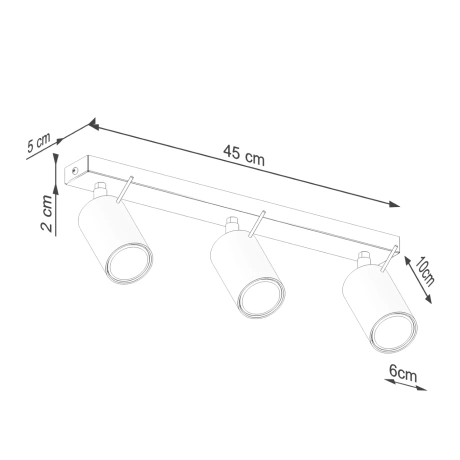 Plafond RING 3L olivgrün