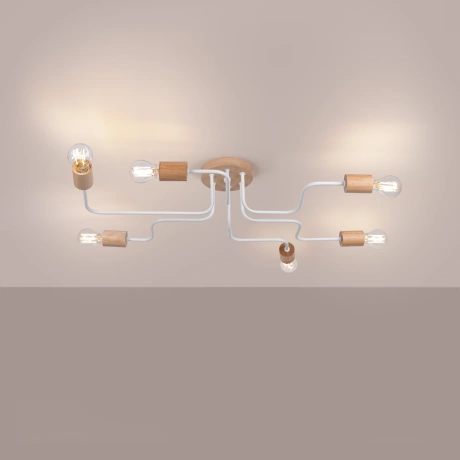 Kronleuchter TIMBO 6 weiß