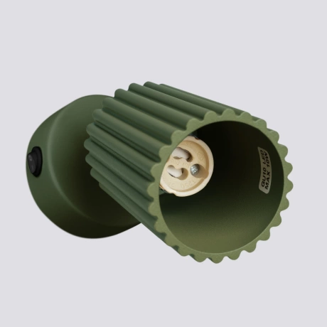 Wandleuchte KARBON olivgrüne mit Schalter