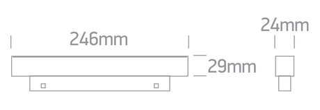 LYST 246 schwarze LED 3000K 12W 960lm