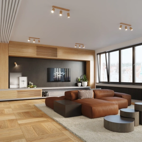 Deckenleuchte BERG 3 Naturholz