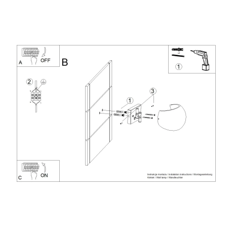 Wandleuchte GLOBE beton