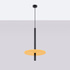 Pendelleuchte FELTRO 1 schwarz/gelb